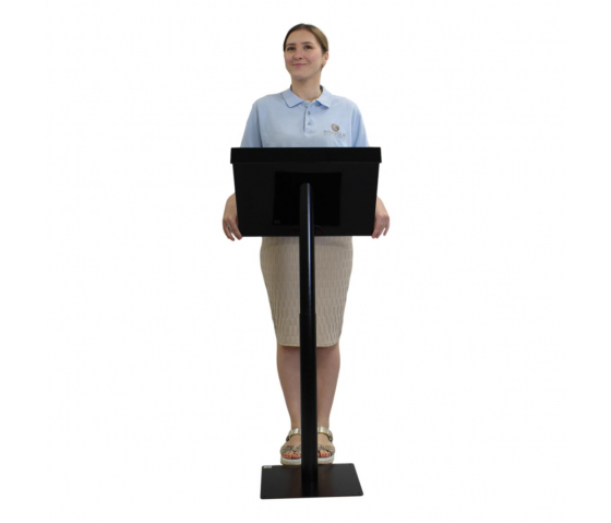 Height-adjustable metal/Acrylic lectern Vivaldi - black