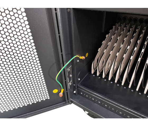 BRVC50 Carro de carga USB-C COMPACTO que incluye cables de carga para 50 tabletas de hasta 13 pulgadas - negro