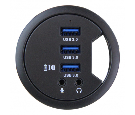 3 port USB 3.0 charging station with voice and audio capability