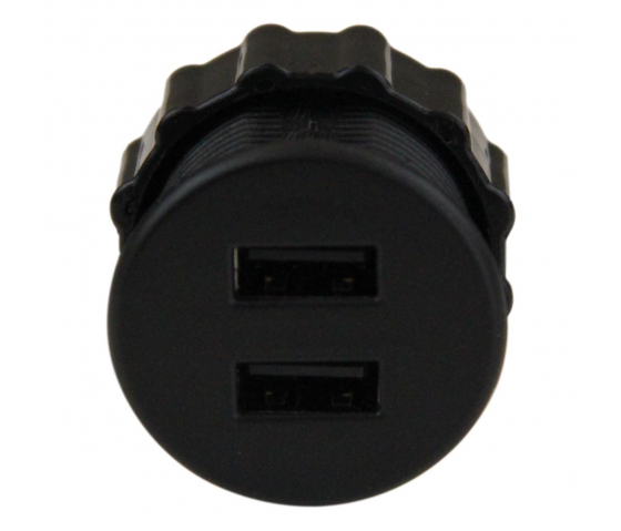 2 port USB-A charging station - Black