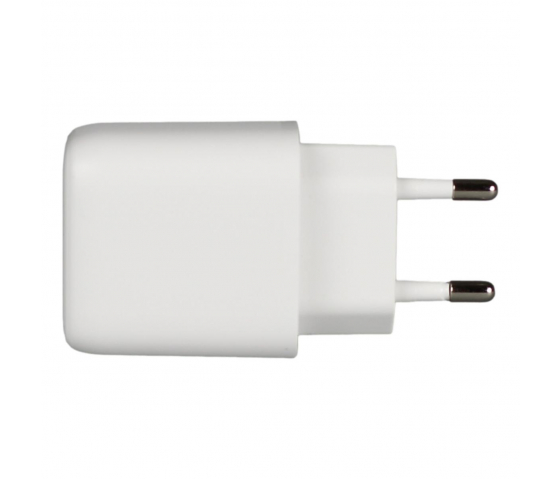 Adaptador de corriente de 20 W con conectores USB-A y USB-C