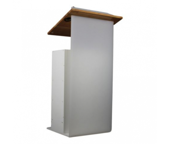 Height adjustable Acrylic/metal lectern Notulus - white