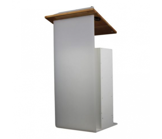 Height adjustable Acrylic/metal lectern Notulus - white