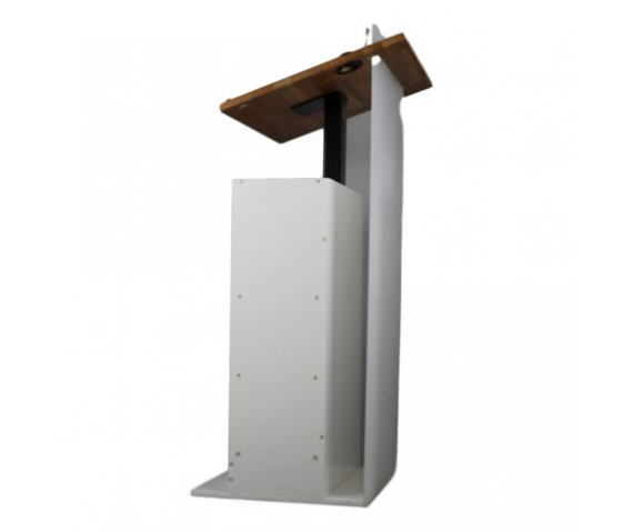 Height adjustable Acrylic/metal lectern Notulus - white