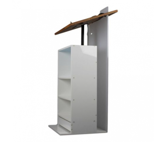 Height adjustable Acrylic/metal lectern Notulus - white