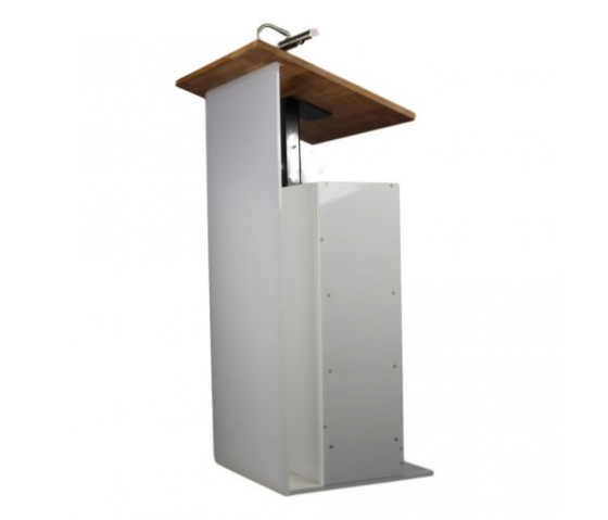 Height adjustable Acrylic/metal lectern Notulus - white