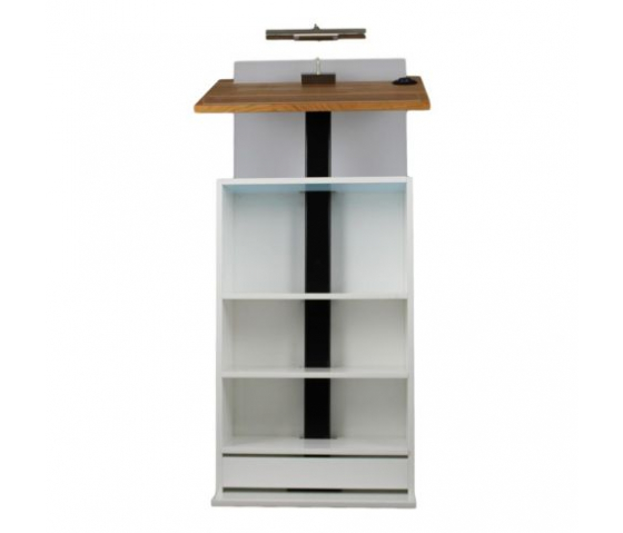 Height adjustable Acrylic/metal lectern Notulus - white