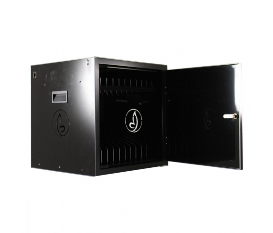 BRVD12 Oplaadkast voor 12 mobiele apparaten tot en met 17 inch – zwart – stekkerblok