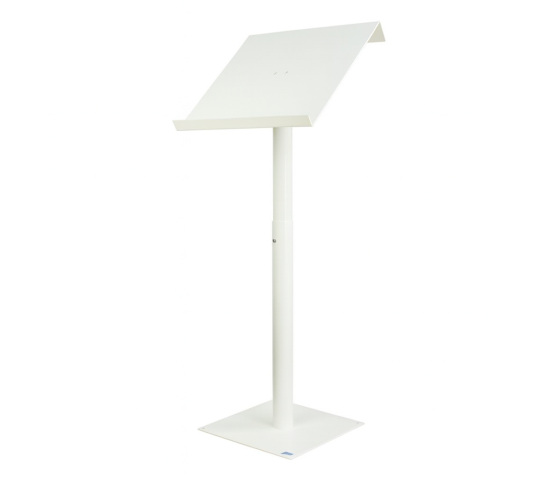 Height adjustable metal/acrylic lectern Vivaldi - white