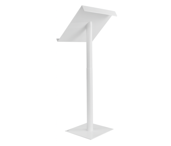 Height adjustable metal/acrylic lectern Vivaldi - white