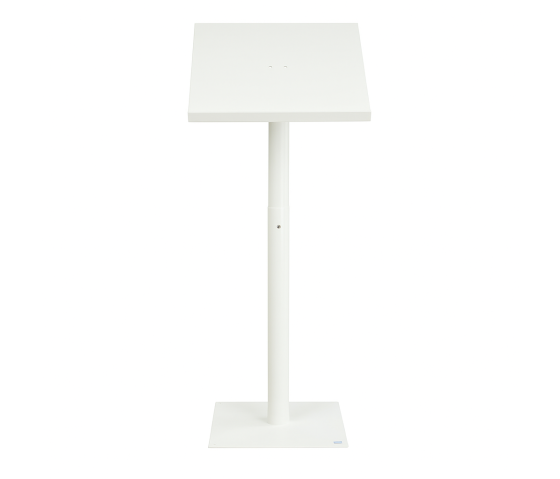 Height adjustable metal/acrylic lectern Vivaldi - white