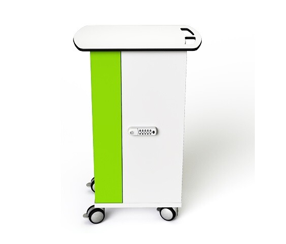 Tablet USB Charging trolley Zioxi CHRGTU-TB-20-C for 20 tablets up to 10.5 inch - digital code lock