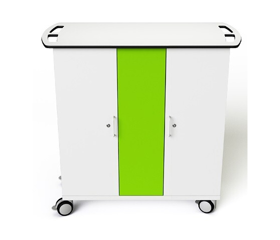 iPad and Pencil USB-C charging cart Zioxi CHRGTUC-PT-32-K# including USB-C cables for 32 iPads up to 10.9 inches - Key lock