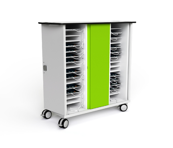 Carrello di ricarica Zioxi CHRGTUC-TB-32-K# per 32 tablet fino a 10,5 pollici - include cavi USB-C - Serratura a chiave