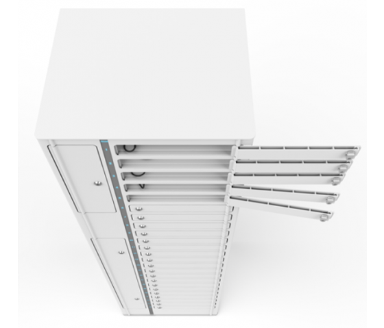 Zioxi Volt bay Chromebook charging locker VCB1-24S-M-CP for 24 Chromebooks up to 14 inch - digital code lock - power strip