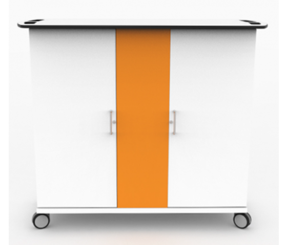 Zioxi Ladewagen CHRGT-GC-15-K für 15 iPads in dicken Schutzhüllen - Möbelschloss