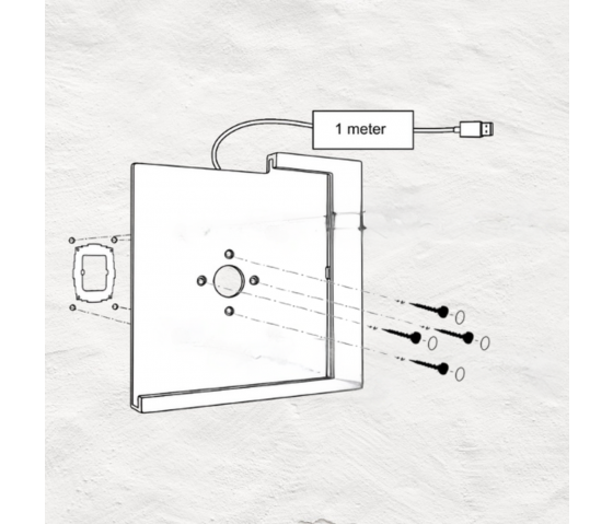 Domo Slide wall mount flat with charging functionality for Samsung Galaxy Tab A9+ 11 inch - white