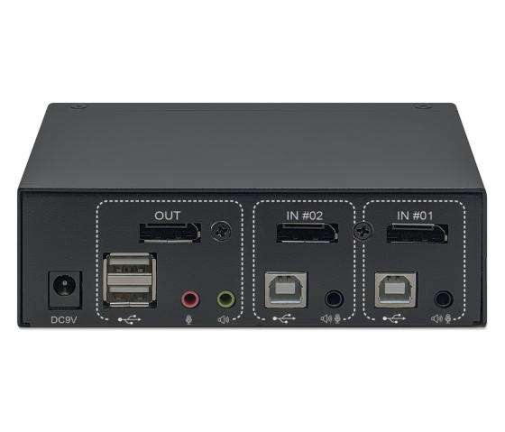 2-Port DisplayPort KVM-Umschalter