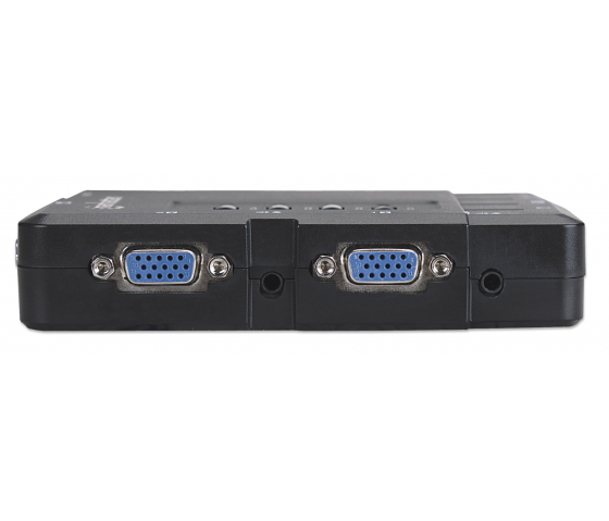 Switch KVM compatto a 4 porte con funzionalità audio e microfono