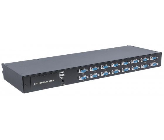 Modularer VGA-KVM-Umschalter mit 16 Anschlüssen