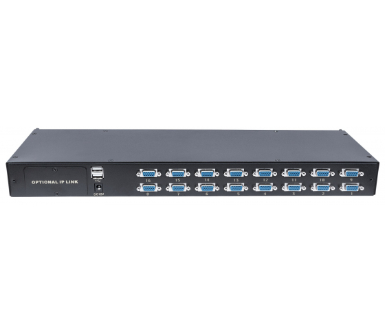 Modularer VGA-KVM-Umschalter mit 16 Anschlüssen