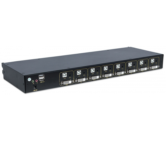 Modularer DVI-KVM-Umschalter mit 8 Anschlüssen