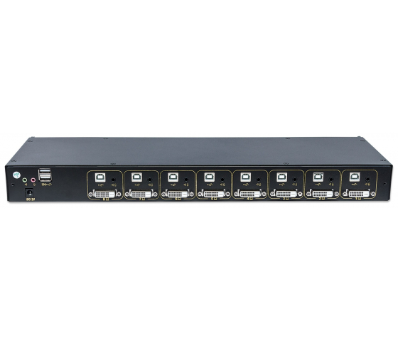Modularer DVI-KVM-Umschalter mit 8 Anschlüssen