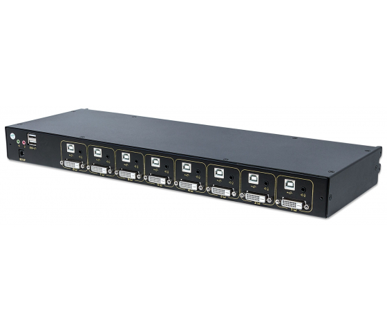 Modularer DVI-KVM-Umschalter mit 8 Anschlüssen