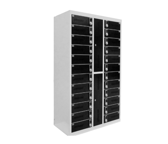 Charging locker BR24KLZ - 24 compartments - 1 x power outlet & 2 USB ports - key locks