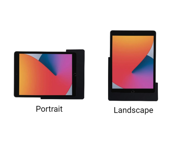 Domo Slide tablet wandhouder vlak met laadfunctionaliteit voor iPad 11 inch 2025 - zwart