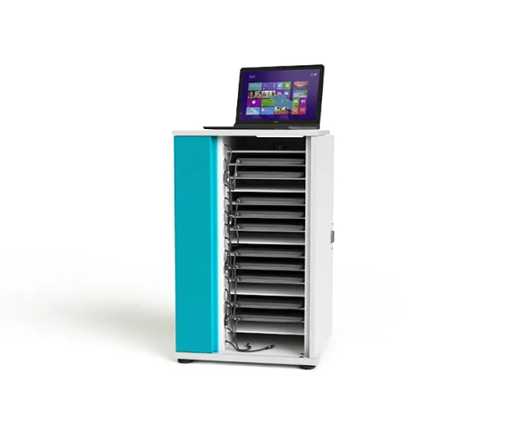 Zioxi oplaadkast voor 32 laptops tot 16 inch - Opladen via USB-C - CHRGCUC-LS-32-R - RFID slot