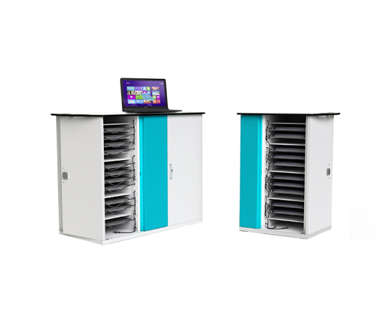 Zioxi oplaadkast voor 32 laptops tot 16 inch - Opladen via USB-C - CHRGCUC-LS-32-K - sleutelslot