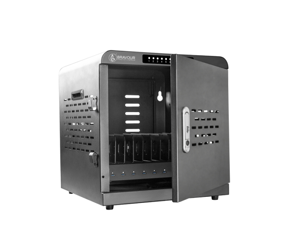 Bravour® USB-C oplaadkast voor 10 laptops & tablets - 1000W - met Smart App - sleutelslot