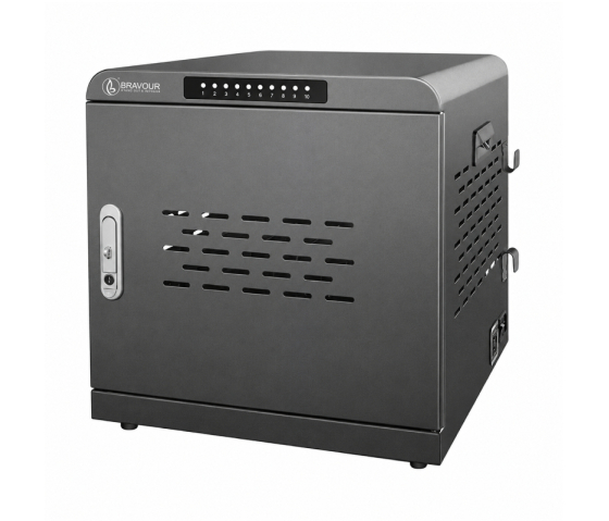 Bravour® USB-C oplaadkast voor 10 laptops & tablets - 1000W - met Smart App - sleutelslot