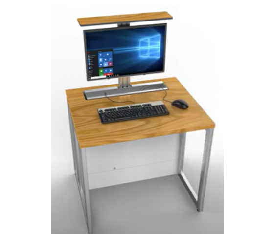 Computertafel M1 met 1 mechanische pop-up monitorbehuizing - 80 (B) x 75 (D) cm