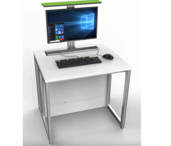 Datorbord M1 med 1 mekaniskt pop-up monitorhus - 70 (B) x 67 (D) cm