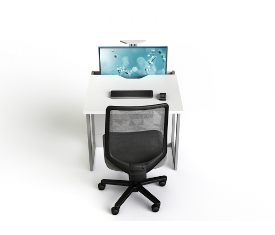 Mesa de ordenador M1 con 1 armario mecánico para monitor - 100 (ancho) x 67 (fondo) cm