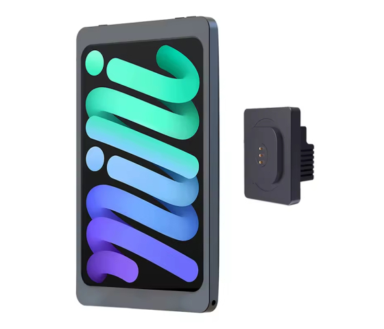 Soporte magnético de pared para iPad Mini A17 Pro y iPad Mini de 6ª generación - 8,3 pulgadas - función de carga inalámbrica - negro