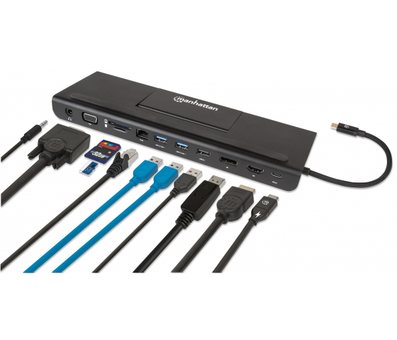 Docking station USB-C 11 in 1 con MST per tre monitor