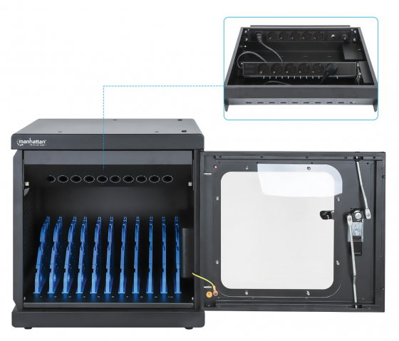 Charging cabinet Manhattan 10 for 10 tablets or laptops up to 15.6 inches