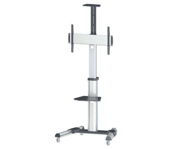 Aluminum height adjustable multimedia monitor cart - 37 to 86 inches