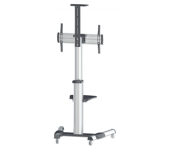 Aluminum height adjustable multimedia monitor cart - 37 to 86 inches