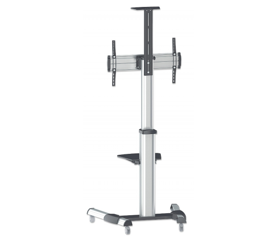 Aluminum height adjustable multimedia monitor cart - 37 to 86 inches