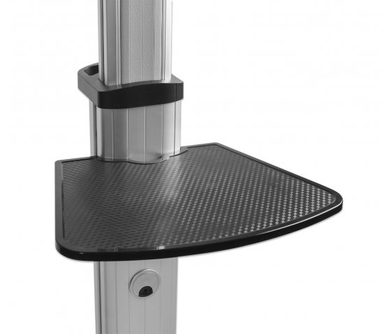 Carrello per monitor multimediali in alluminio regolabile in altezza - da 37 a 86 pollici