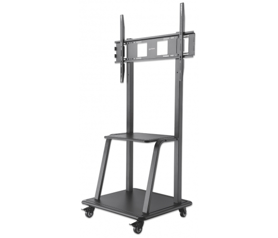 Heavy duty height adjustable multimedia TV cart - 37 to 100 inches