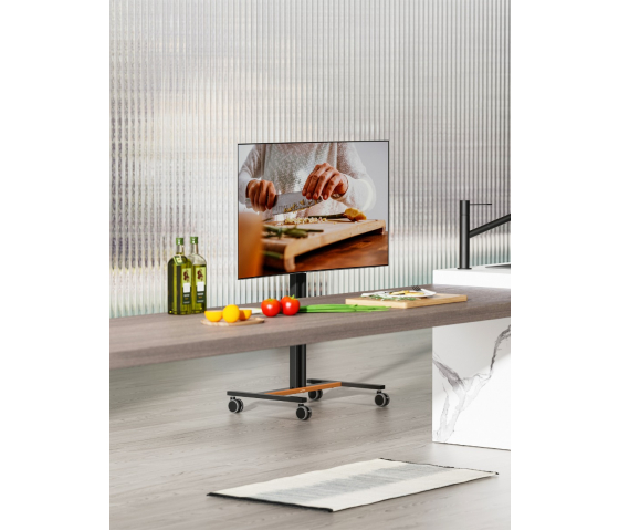 Compacte in hoogte verstelbare TV wagen/standaard - 34 tot 55 inch