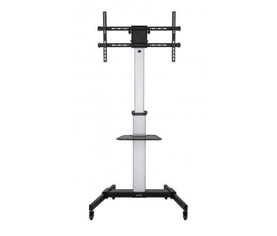 Aluminum height adjustable multimedia TV cart - 37 to 86 inches