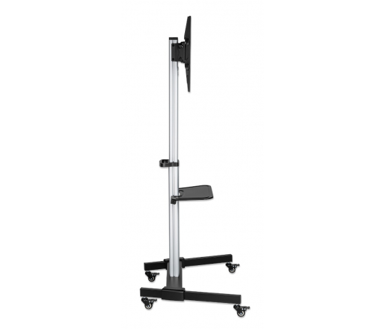 Aluminum height adjustable multimedia TV cart - 37 to 86 inches