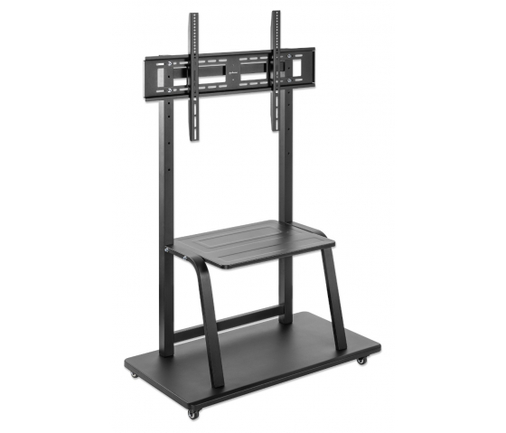 Sturdy height-adjustable multimedia TV cart - 37 to 100 inches