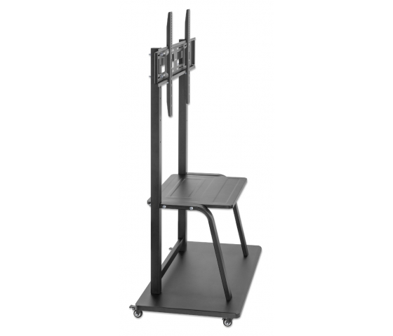 Sturdy height-adjustable multimedia TV cart - 37 to 100 inches